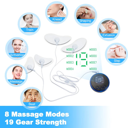 Mini Portable EMS Neck Massager - Electric Cervical Massage Patch, Pulse Muscle Stimulator Pads for Fatigue Relief