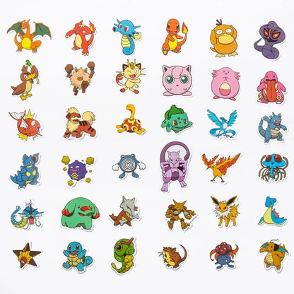 10/50/100Pcs Kawaii Pikachu Pokemon Stickers | Waterproof Decals for Motorcycle, Phone, Car, Skateboard, Laptop | Classic Kids' Toy Stickers