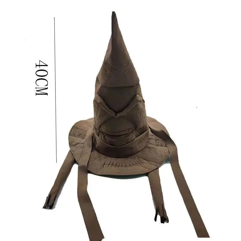 Leather Witch & Wizard Hat - Halloween Cosplay & Party Costume Accessory