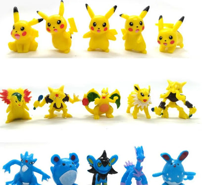 144 Pcs Mini Pokemon Figures | 2-3cm Pikachu PVC Dolls | Kawaii Collectible Model Toys | Wholesale Set (6 x 24pcs)