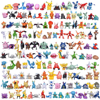 144 Pcs Mini Pokemon Figures | 2-3cm Pikachu PVC Dolls | Kawaii Collectible Model Toys | Wholesale Set (6 x 24pcs)