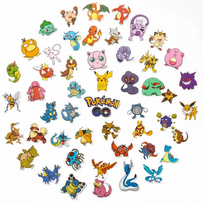 10/50/100Pcs Kawaii Pikachu Pokemon Stickers | Waterproof Decals for Motorcycle, Phone, Car, Skateboard, Laptop | Classic Kids' Toy Stickers