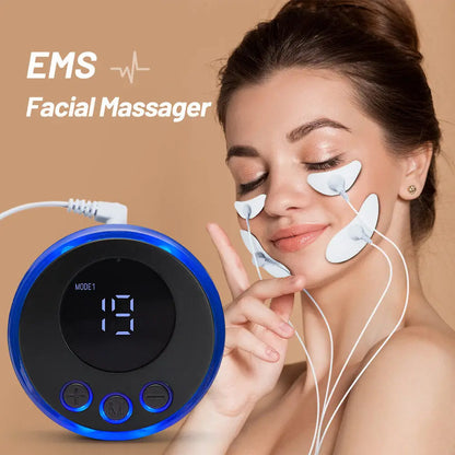 Mini Portable EMS Neck Massager - Electric Cervical Massage Patch, Pulse Muscle Stimulator Pads for Fatigue Relief